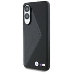 slomart Etui BMW Leather Oversized Stripes MagSafe za Samsung Galaxy S25 Edge - crno