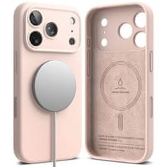 slomart Etui Ringke Silicone Magnetic MagSafe za iPhone 17 Pro - roza
