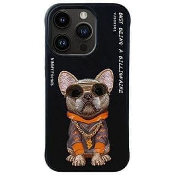 slomart Etui Nimmy Glasses Cool Dog za iPhone 15 Pro - crno