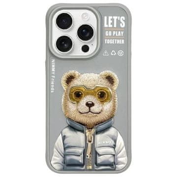 slomart Etui Nimmy Cool&Cute 2.0 Bear za iPhone 15 Pro Max - sivo