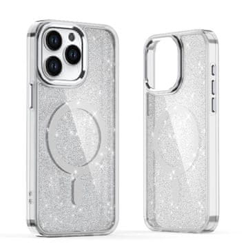 slomart Etui s šljokicama Glitter Case, kompatibilan s MagSafe za iPhone 17 - prozirno