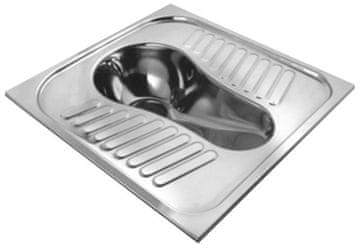 Nofer Turski čučavac 59,5x62,5 cm, sjajni nehrđajući čelik