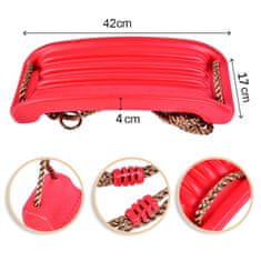 Severno Vrtna ljuljačka za djecu ZOYA daska ljuljačka za igralište do 100kg crvena