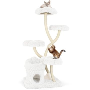 Northix Drvo za mačke 165 cm s 4 razine i sisal stupovima