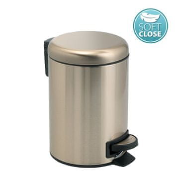 Gedy Koš za Otpadke POTTY 5L, Soft Close Mehanizam, Mat Zlato