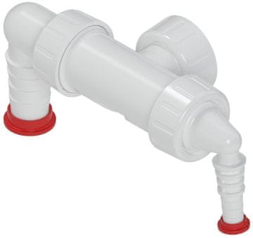 Bruckner Dvojni koljenasti sifonski adapter za perilicu i sušilicu/posuđa, bijeli