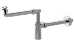 BONOMINI Prostor Štedeći Sifon za Umyvadlo, 5/4" Odvod 32mm, Kromirani ABS