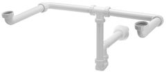Bruckner BRUCKNER Dvostruki Sifon za Umyvadla 5/4" DN40, Bijeli Plastični Štedljivi Sustav