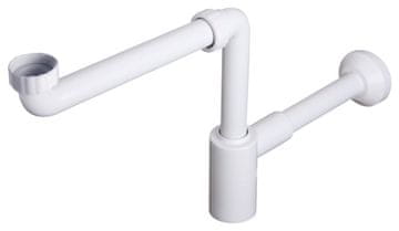 Bruckner Sifon za umivaonik CRONO, ušteda prostora, bijeli, DN32, 5/4", Bruckner