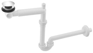 Bruckner Uštedna Umyvadlový Sifon BRUCKNER, click-clack ventil, DN32mm, Kromirana završnica