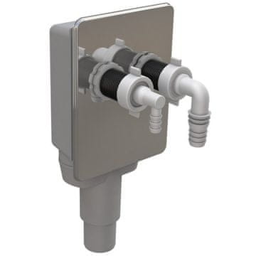 Bruckner Podžbukni sifon za perilicu i sušilicu, DN40/50mm, nehrđajući sjaj