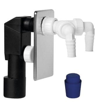 Bruckner Ugradbeni sifon za perilicu, 2 spoja, DN40/50, sjajni nehrđajući čelik