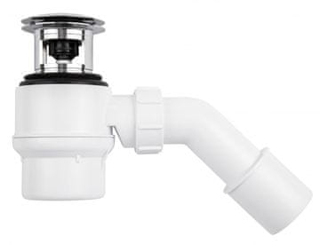 SAPHO Sifon za kadu s prelivom, krom, Ø50mm, DN50