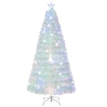 Northix Bijelo božićno drvce 210 cm LED PET