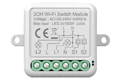 BOT Pametni WiFi prekidač Tuya CH14 s dva gumba