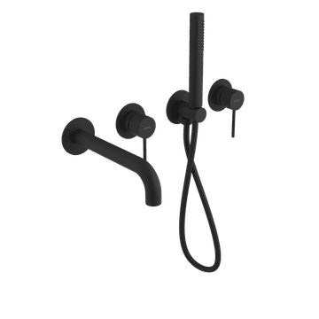 SAPHO ULTRAMIX Ugrađena Crna Mat Kupaonska Slavina s Ručnim Tušem i Izljevom, 2 Izlaza