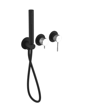 SAPHO ULTRASAN Ugradna Miješalica s Ručnom Tušem, Crna Mat/Krom, 2 Izlaza