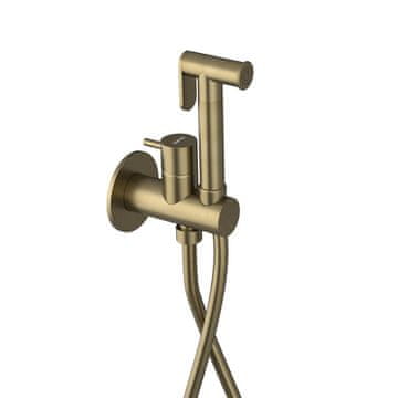 SAPHO ULTRAMIX podžbukna bidet baterija s Stop tušem, okrugla, mat zlato