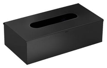 Gedy Crni Mat Zidni Dispenser za Papirnate Maramice, 250x75x130 mm