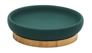 Ridder RIDDER FANCY Stalak za Sapun, Tamno Zelena, Keramika & Bambus