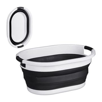 Northix Sklopiva plastična košara za rublje 36 litara s ručkama