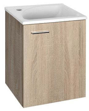 AQUALINE Keramička Zidna Kupaonska Komoda 40x50x32 cm, Dub Platin
