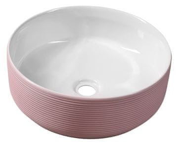 SAPHO ARDEA Keramički Umivaonik za Pult, Ø 41cm, Ružičasta