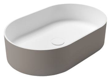 SAPHO Tanak Umivaonik za Stolu, Rockstone 55x35cm, Agila/Bijela Mat