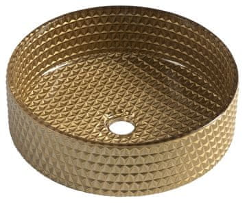 SAPHO Umivaonik na Ploči Od Zlaćenog Graviranog Stakla Ø39,5cm - MARAGUA