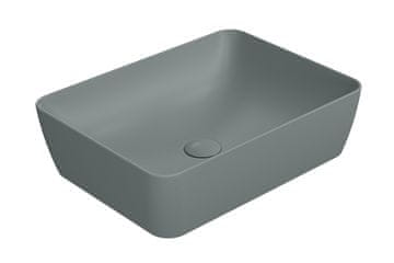 Gsi GSI NUBES COLOR keramički umivaonik na ploču 50x38cm, mat zelena