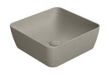 Gsi Elegantno keramičko umivaonik za ploču 38x38 cm, siva mat – GSI NUBES COLOR