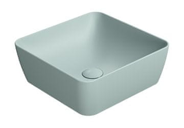 Gsi GSI NUBES COLOR keramički umivaonik za ploču 38x38 cm Ghiaccio Mat