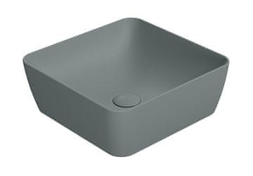 Gsi Ugradbeni keramički umivaonik NUBES 38x38 cm, mat agava zelena