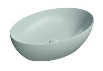 Gsi PURA keramički umivaonik za ploču, 60x42 cm, mat plavo