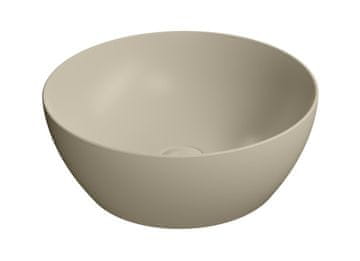 Gsi PURA keramički umivaonik za ploču, promjer 42 cm, mat siva