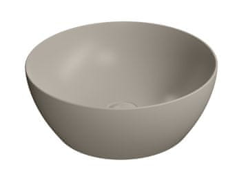 Gsi PURA keramički umivaonik na plohu, 42cm promjer, mat siva
