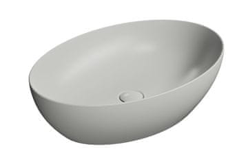 Gsi PURA keramički umivaonik za radnu ploču, 60x42 cm, cenere mat završna obrada