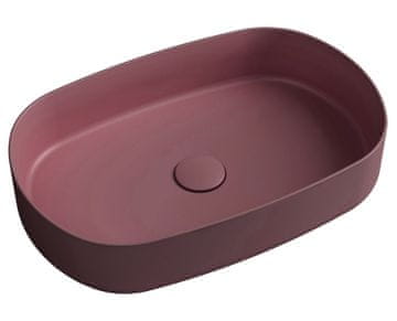 ISVEA ISVEA INFINITY Ovalni umivaonik za ploču, 55x36 cm, Maroon Crveni
