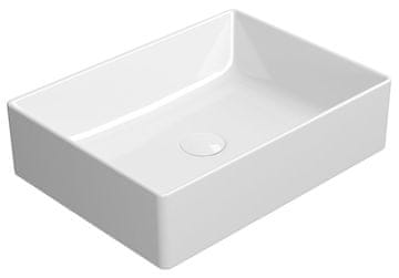 Gsi GSI KUBE X Keramički Umivaonik, 50x37 cm, Bijela ExtraGlaze, Na Ploči