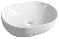 AQUALINE AQUALINE Keramički Okrugli Ugradbeni Umivaonik 49x36cm - Bijeli