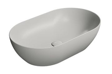 Gsi PURA keramički umivaonik za ploču 60x37cm, cenere mat