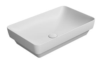 Gsi PURA Keramički Umivaonik za Stol, Mat Bijeli 60x38 cm