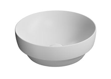 Gsi PURA keramički umivaonik za postavljanje, promjer 40cm, bijela mat završna obrada