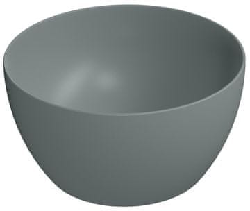 Gsi PURA keramički umivaonik na ploči, visok, promjer 42cm, mat agava