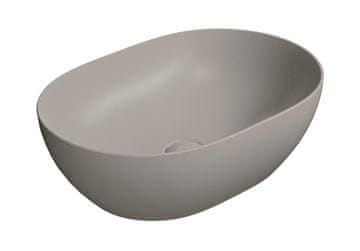Gsi Elegantno Ovalno Keramičko Umivaonik 50x35cm, Mat Tortora - GSI PURA COLOR