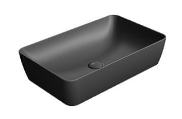 Gsi GSI NUBES KERAMIČKI UMIVAONIK ZA PLOČU 60x38 CM, CRNA MAT