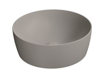 Gsi NUBES Keramički Okrugli Umivaonik 40cm Tortora Mat Bez Otvora