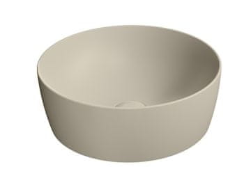 Gsi NUBES keramički umivaonik za ploču, 40cm promjer, creta mat završetak