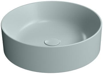 Gsi Ugradbeni okrugli umivaonik KUBE X, keramički, Ø45 cm, modra mat završnica