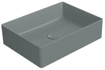 Gsi KUBE X keramički umivaonik za ploču, 50x37 cm, mat agava